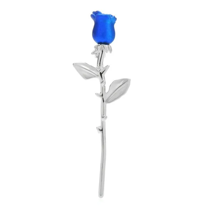 Elegant brooch - red & blue roseBrooches