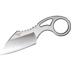 Tactisch klein mes - met ring - leren etui - D2 staalMultitool & Zakmes