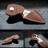 Tactisch klein mes - met ring - leren etui - D2 staalMultitool & Zakmes