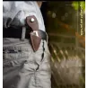 Tactisch klein mes - met ring - leren etui - D2 staalMultitool & Zakmes