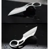 Tactisch klein mes - met ring - leren etui - D2 staalMultitool & Zakmes