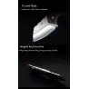 Mini opvouwbaar mes - roestvrij staal - houten handvat - met leren hoesMultitool & Zakmes
