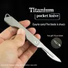Mini multifunctioneel mes - opvouwbaar - afneembaar mes - titaniumlegeringMultitool & Zakmes