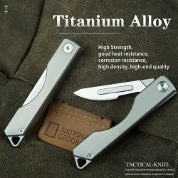 Mini multifunctioneel mes - opvouwbaar - afneembaar mes - titaniumlegeringMultitool & Zakmes