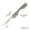 Mini multifunctioneel mes - opvouwbaar - afneembaar mes - titaniumlegeringMultitool & Zakmes