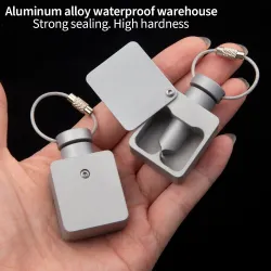 Pillen opbergdoos - separator - pillensnijder - waterdichte container - met sleutelring - aluminiumlegeringSleutelhangers