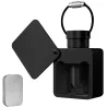 Pills storage box - separator - pills cutter - waterproof container - with key ring - aluminum alloyKeyrings