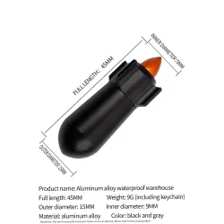Pillen opbergdoos - waterdichte container - met sleutelring - aluminiumlegeringSleutelhangers