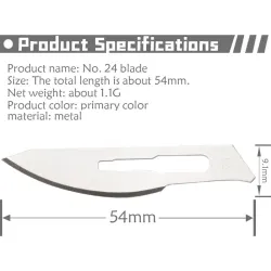 Chirurgisch mes - scalpel - vervangbaar mes - roestvrij staal - nummer 24Multitool & Zakmes