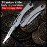 Mini multifunctioneel mes - opvouwbaar - afneembaar mes - titaniumlegeringMultitool & Zakmes