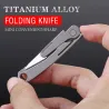 Mini multifunction knife - foldable - removable blade - titanium alloyKnives & Multitools