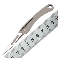 Mini multifunction knife - foldable - removable blade - titanium alloyKnives & Multitools