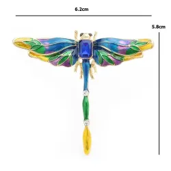 Blauwe kristallen libelbrocheBroches