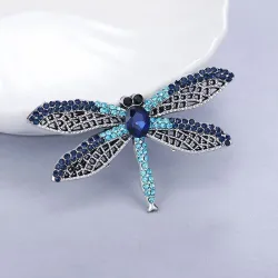 Elegante broche - met kleurrijke kristallen libelBroches