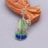 Stylish brooch with guitar & crystal butterflyBrooches