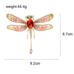 Elegante broche - grote kristallen libelBroches