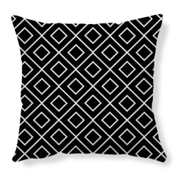 Decorative cushion cover - black and white geometry - 45cm * 45cmCushion covers