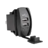 Universal USB dual socket - 3.1V -12V/24V - charging port - LEDChargers
