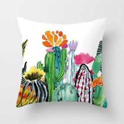 Decorative cushion cover - tropical plants - cactus - monstera - green palm leaf - 45 cm * 45 cmCushion covers