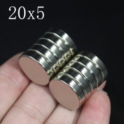N35 - neodymium magneet - sterke ronde schijf - 20 mm * 5 mmN35