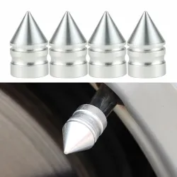 Universal tire valves - aluminum caps - short spike - 4 piecesWheel parts