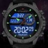 NAVIFORCE - sport - militair quartz horloge - leren band - LCD LED-display - waterdichtHorloges