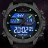 NAVIFORCE - sport - militair quartz horloge - leren band - LCD LED-display - waterdichtHorloges