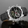 NAVIFORCE - sport - militair quartz horloge - leren band - LCD LED-display - waterdichtHorloges