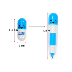 Pill shaped ballpoint pen - 6 piecesPens & Pencils
