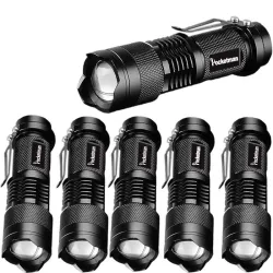 Krachtige tactische zaklamp - LED - 3 standen - zoombaar - 1 - 6 stuksZaklampen