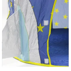 3 in 1 kinderspeelhuis - tent - tunnel - ballenbad - ruimteschipontwerpSpeelgoed