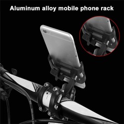 Universele telefoonhouder - voor fiets / motorstuur - antislip - clip - draaibaar - aluminiumlegeringHouders