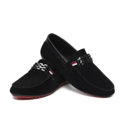 Modieuze herenloafers - ondiepe suède schoenenSchoenen