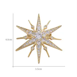 Luxe stervormige broche - zirkoniaBroches