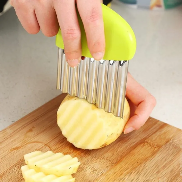 Aardappelsnijder - frites - fritesmaker - golvend mes - roestvrij staalTools