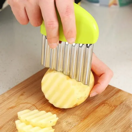 Aardappelsnijder - frites - fritesmaker - golvend mes - roestvrij staalTools