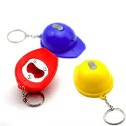 Helmvormige flesopener - met sleutelhanger - LED-lichtSleutelhangers