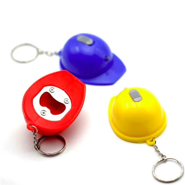 Helmvormige flesopener - met sleutelhanger - LED-lichtSleutelhangers