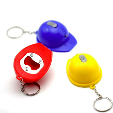Helmvormige flesopener - met sleutelhanger - LED-lichtSleutelhangers