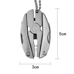 Mini opvouwbare multitool - tang - schroevendraaier - sleutelhanger - roestvrij staalMultitool & Zakmes