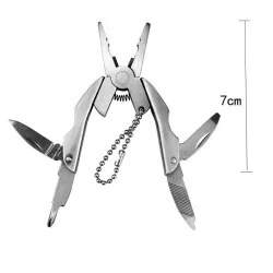 Mini opvouwbare multitool - tang - schroevendraaier - sleutelhanger - roestvrij staalMultitool & Zakmes