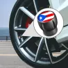 Puerto Rico flag - tire valve caps - universal - aluminum - 4 piecesValve caps