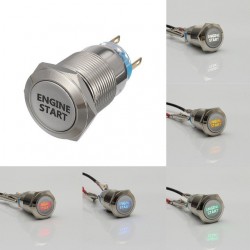 12V - 19mm - metalen schakelaar - LED - aan-uit motorstart - contactschakelaarSchakelaars