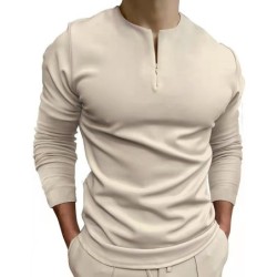 Classic polo shirt - long sleeve t-shirt - with zipperT-shirts