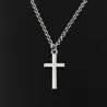 Klassieke zilveren ketting met kruis - unisexHalskettingen
