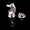 Klassieke zilveren broche - speld - schaakpaard designBroches