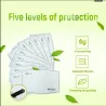 Gezichts-/mondmaskers - herbruikbaar - anti bacterieel - met PM 2.5 filter - 4 stuksMondmaskers