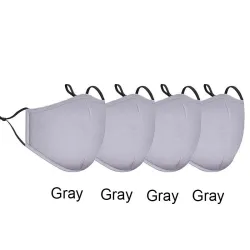 Gezichts-/mondmaskers - herbruikbaar - anti bacterieel - met PM 2.5 filter - 4 stuksMondmaskers
