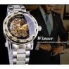 WINNER - luxe horloge - mechanisch - lichtgevend - met diamanten - transparant skeleton design - met doosHorloges