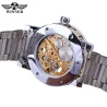 WINNER - luxe horloge - mechanisch - lichtgevend - met diamanten - transparant skeleton design - met doosHorloges